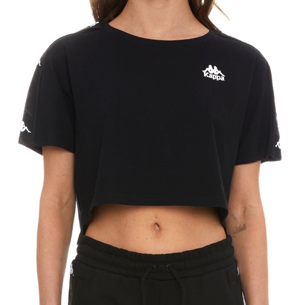Nwt Kappa Banda Baua Crop Top T Shirt In Black Medium